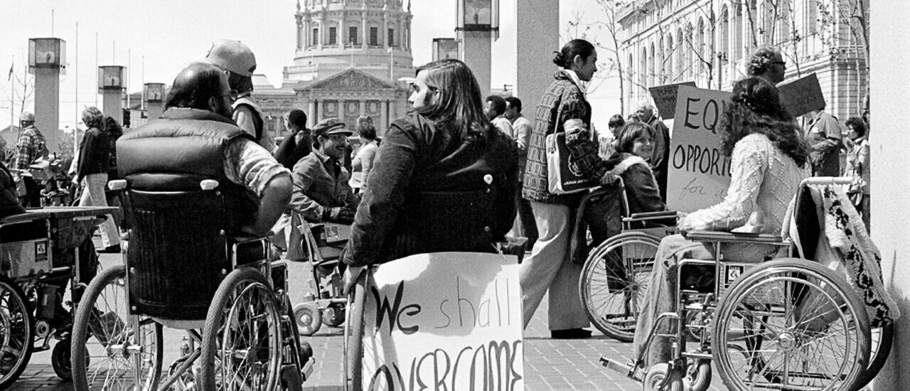 People gathered for protest